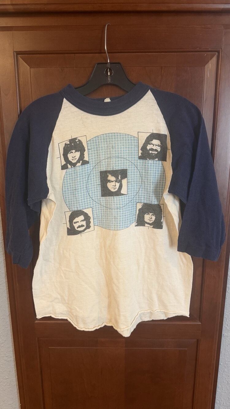 Vtg 80s 1981 The Moody Blues Long Distance Voyager Tour Raglan T-Shirt Size L